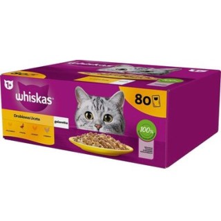 Whiskas 85gx 80ks kapsička drůbeží výběr v želé cat AKCE